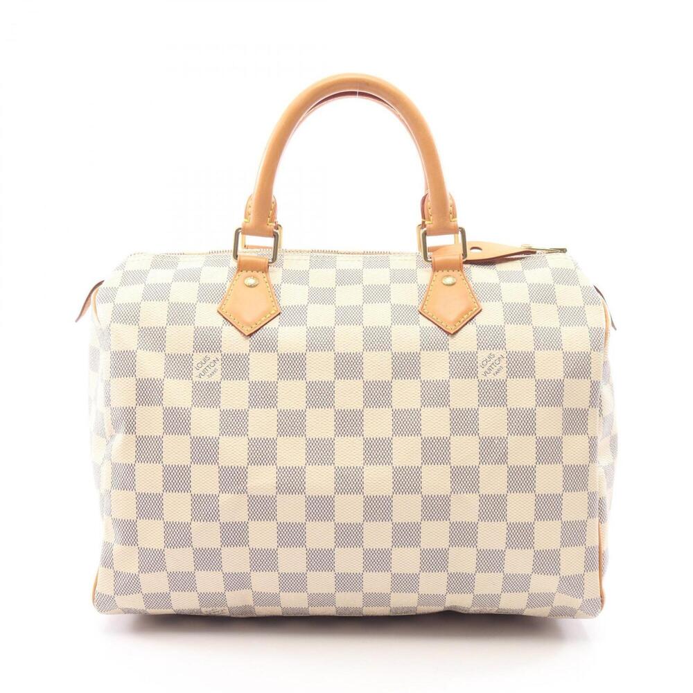 Louis Vuitton Speedy 30 Damier Azur Handbag, Coated Canvas and Leather, Patte...